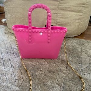 Hot pink jelly handbag